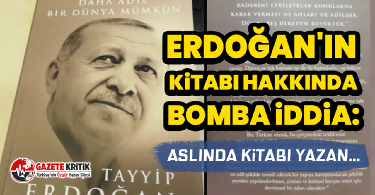 Erdoğan'ın kitabı hakkında bomba iddia: Aslında kitabı yazan...