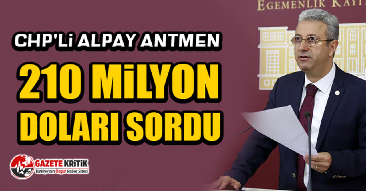 CHP'li Alpay Antmen 210 Milyon doları sordu