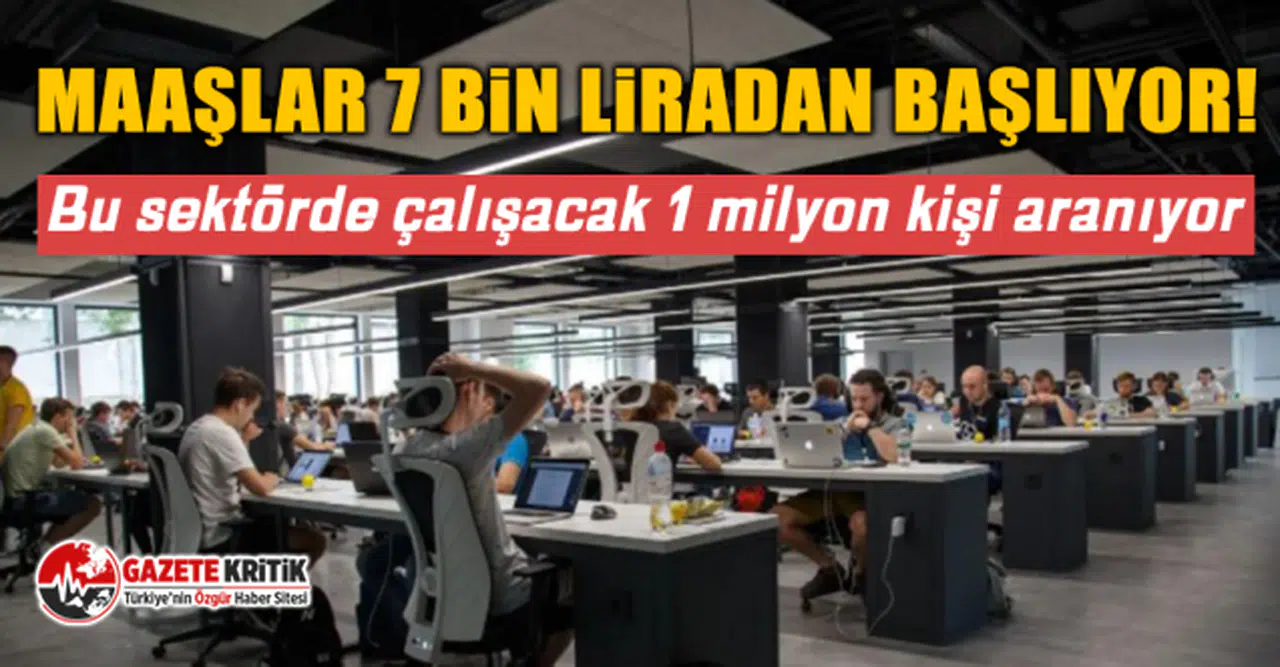 Maaşlar 7 bin liradan başlıyor! Bu sektörde çalışacak 1 milyon kişi aranıyor