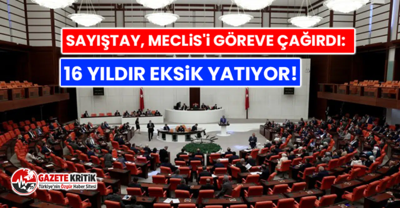 Sayıştay, Meclis'i göreve çağırdı: 16 yıldır eksik yatıyor!