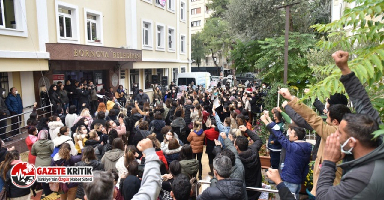 Bornova’da kadın çalışanlardan 25 Kasım kutlaması