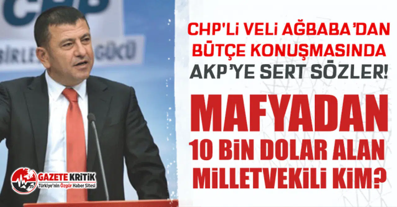 CHP'li Veli Ağbaba’dan bütçe konuşmasında AKP’ye sert sözler!