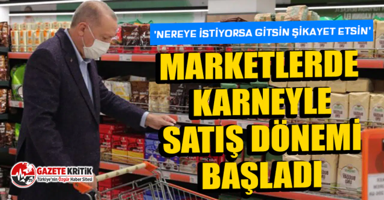 Marketlerde karneyle satış dönemi başladı