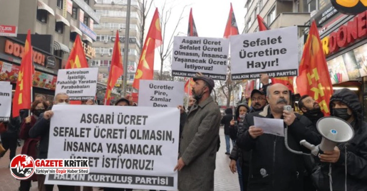 HKP, Ankara’da asgari ücreti protesto etti: Sefalet ücretini kabul etmiyoruz!