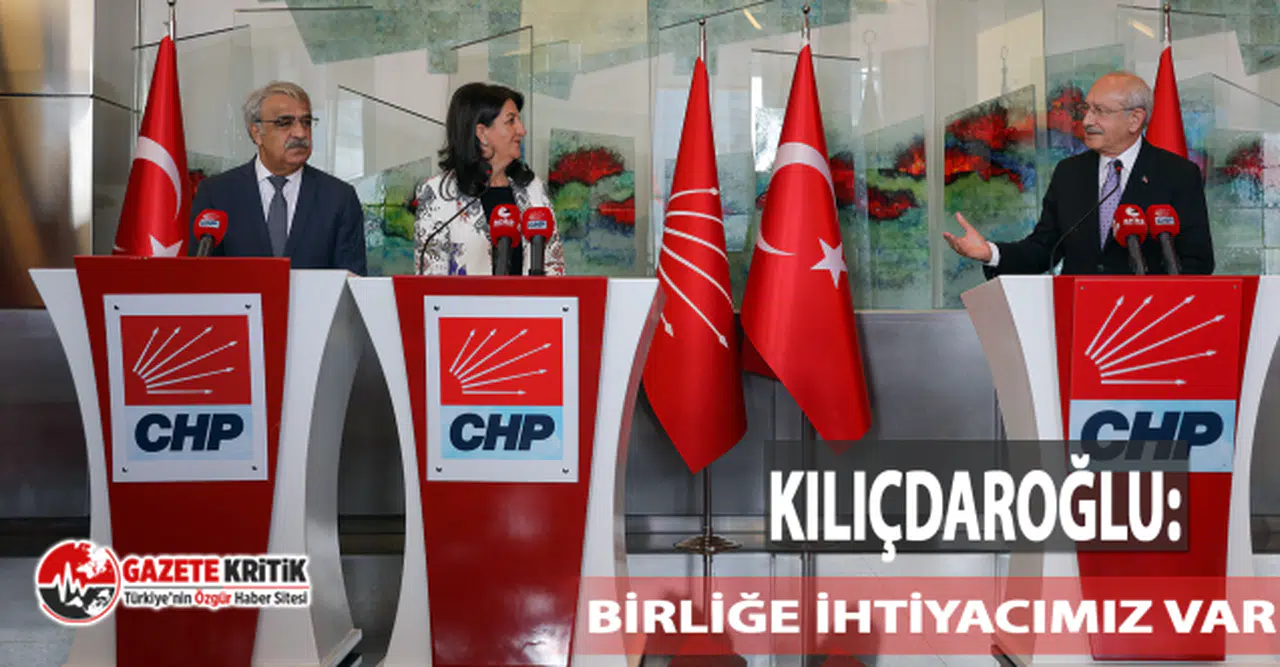 KILIÇDAROĞLU:TÜRKİYE CUMHURİYETİ'NİN BİRLİĞE İHTİYACI VAR, HELALLEŞMEYE İHTİYACI VAR