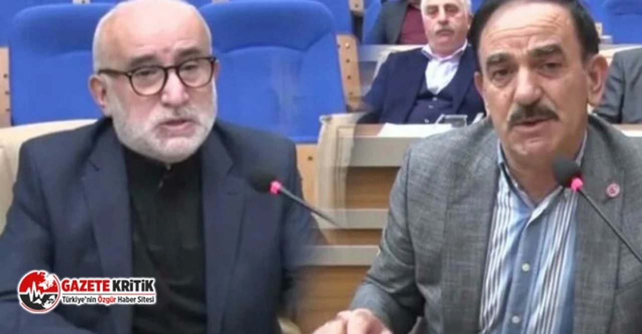 Belediye meclisinde 'Cumhur İttifakı' arasında arbede: Birbirlerine girdiler!