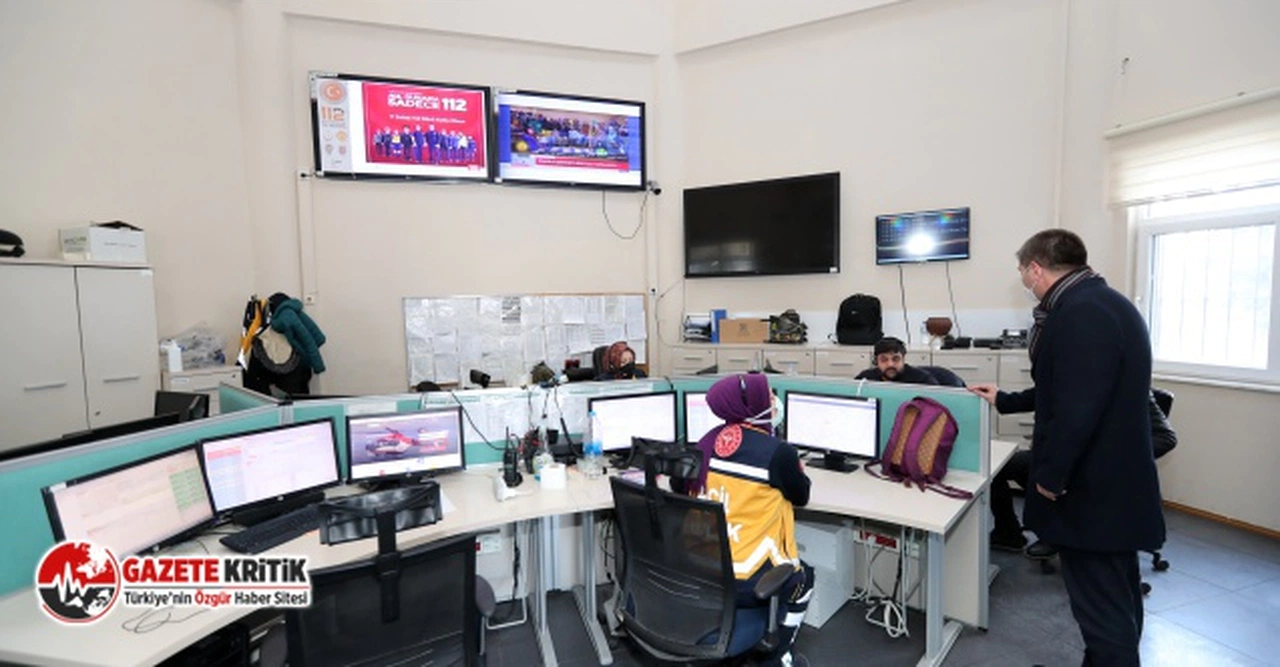 Başkan Ercengiz, 112 Acil Çağrı Merkezini Ziyaret Etti