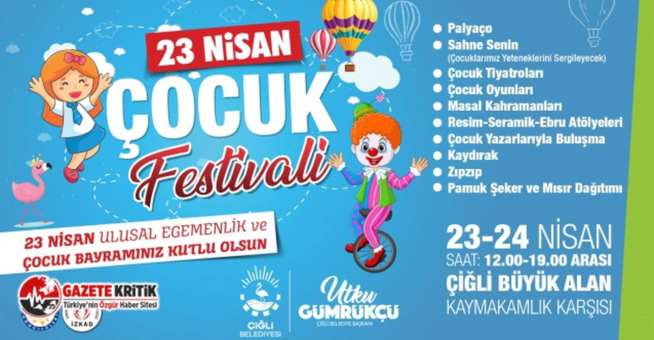 Çiğli Belediyesi’nden 23 Nisan’da Çocuklara Özel Festival
