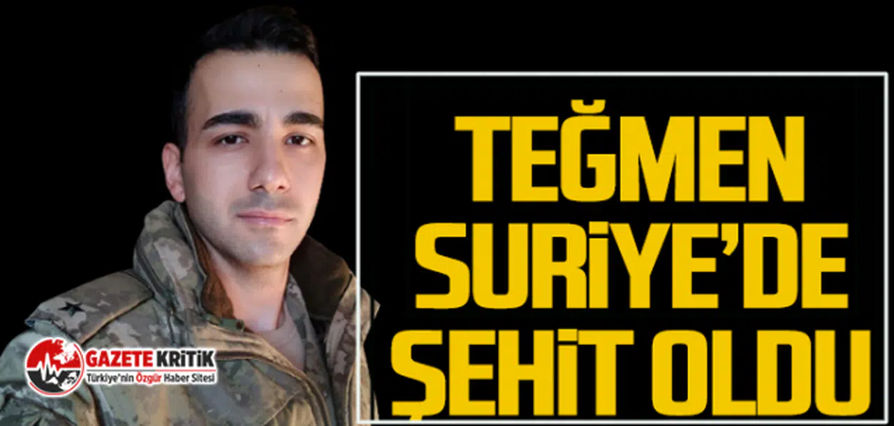 Acı haber:Zeytindalı Bölgesi'nde bir teğmen şehit oldu