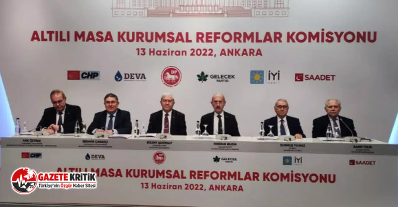 6’lı masa ekonomik çözüm önerilerini açıkladı