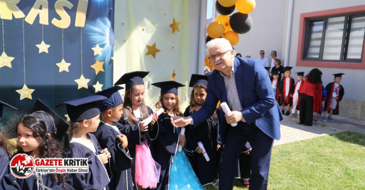 BAŞKAN DEVECİLER MİNİKLERİ MEZUNİYET HEYECANINI BİRLİKTE YAŞADI