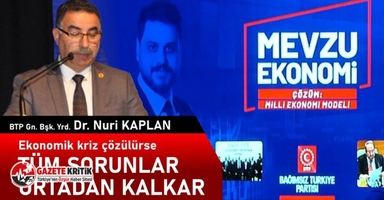 BTP:“Ekonomik kriz çözülürse, tüm sorunlar ortadan kalkar"