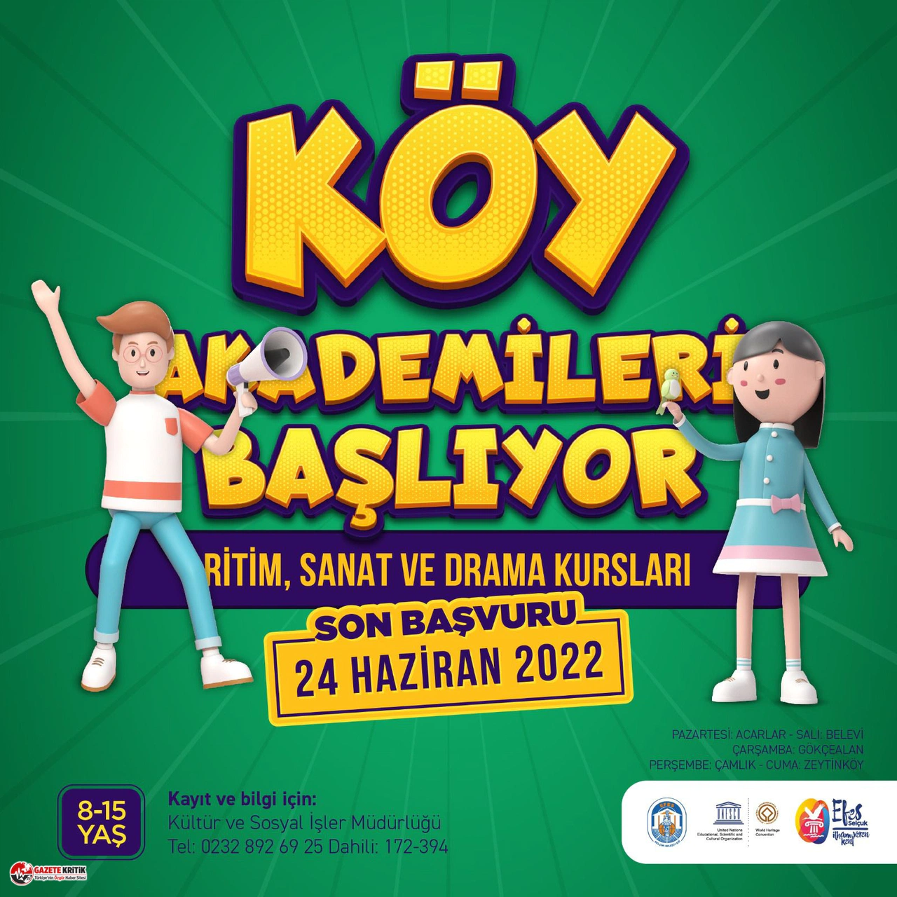 EFES SELÇUK’TA KÖY AKADEMİLERİ BAŞLIYOR