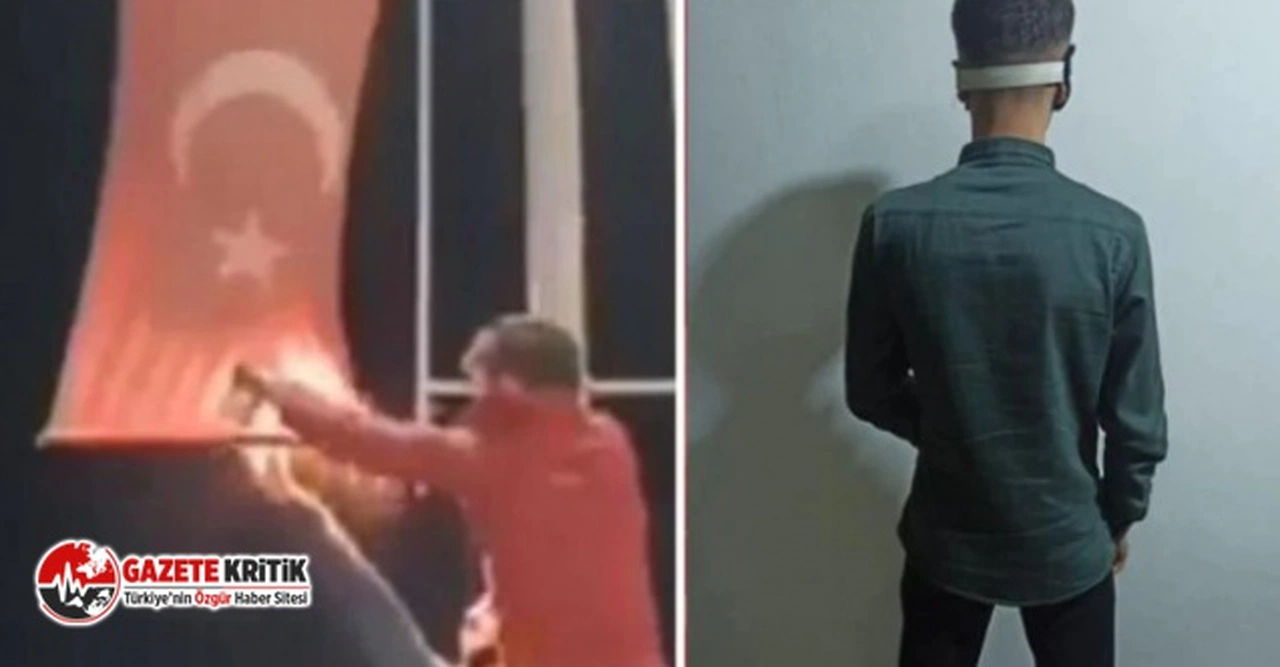 Azez'de Türk bayrağını yakmaya çalışanlar yakalandı