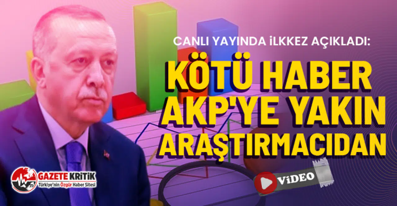 Canlı yayında ilkkez açıkladı: Kötü haber AKP'ye yakın araştırmacıdan