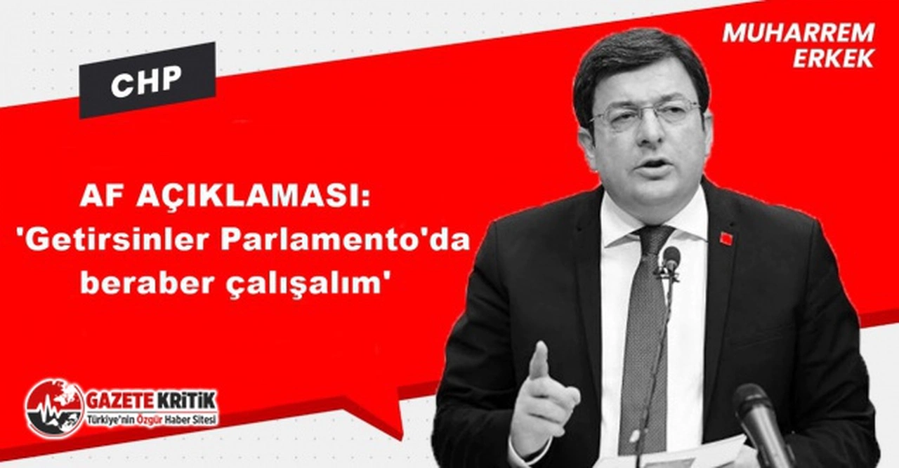 CHP'den af açıklaması: 'Getirsinler Parlamento'da beraber çalışalım'