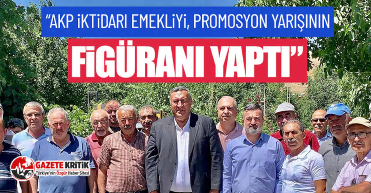 CHP'li Gürer: “AKP iktidarı emekliyi, promosyon yarışının figüranı yaptı”