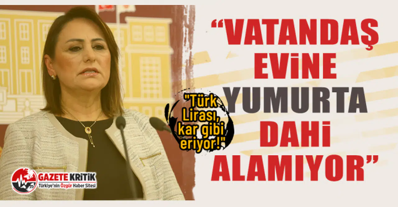 CHP'li Müzeyyen Şevkin: Vatandaş evine yumurta dahi alamıyor!