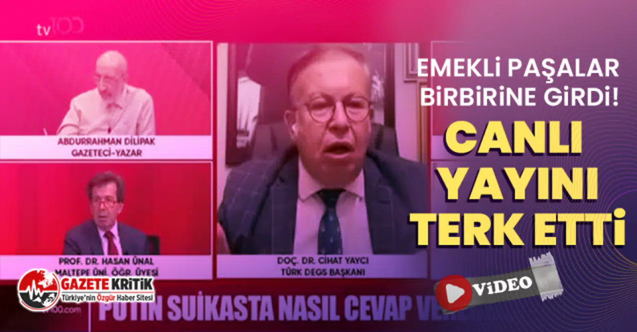 Emekli paşalar birbirine girdi! Canlı yayını terk etti