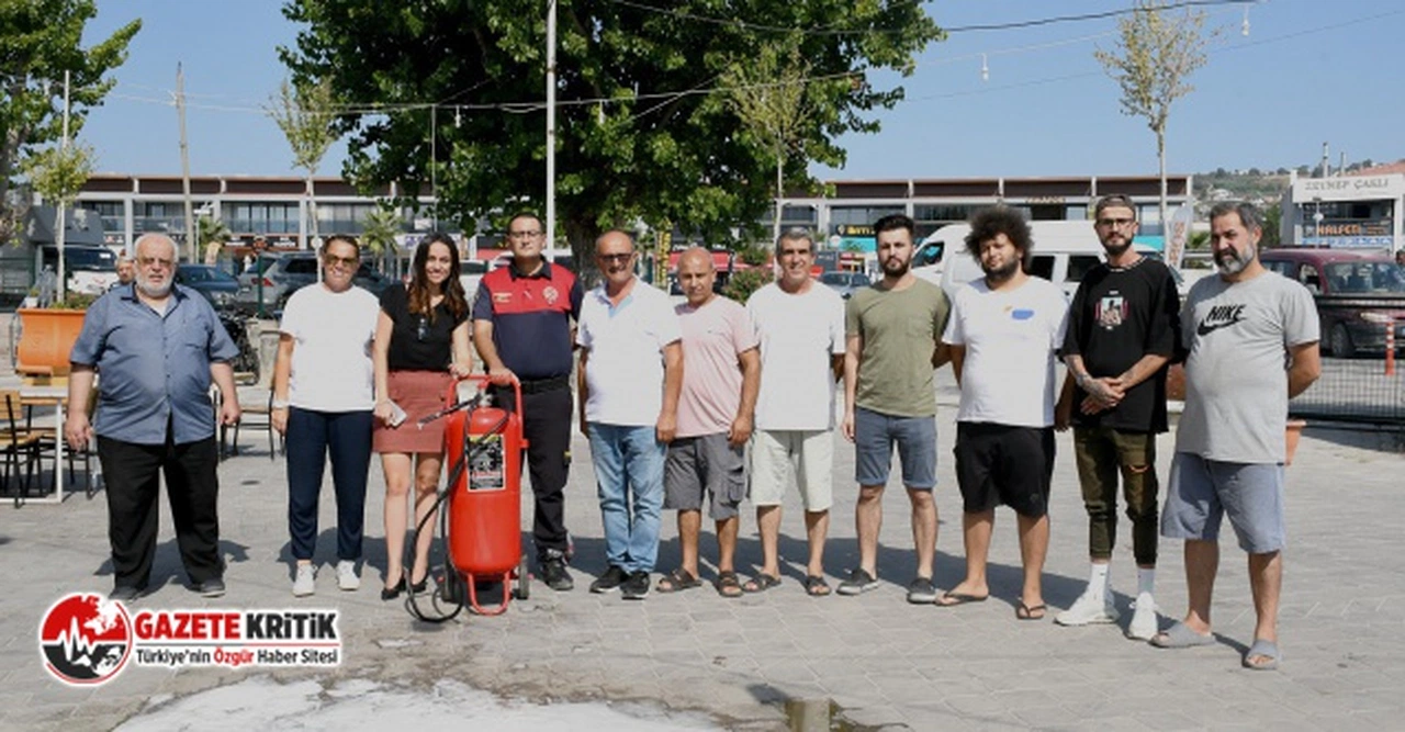 Kuşadası Nazilli Halk Pazarında Yangın Söndürme Eğitimi