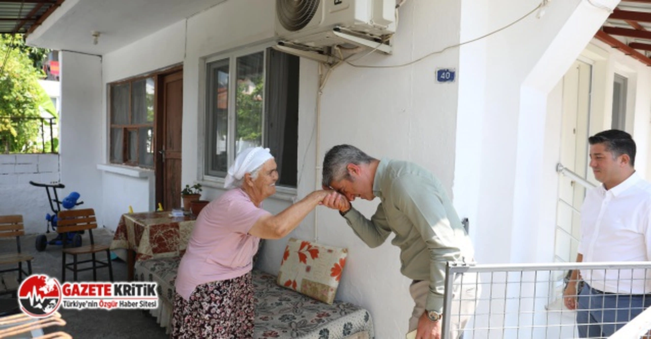 Marmaris Belediye Başkanı Mehmet Oktay yangın şehitlerinin ailelerini ziyaret etti