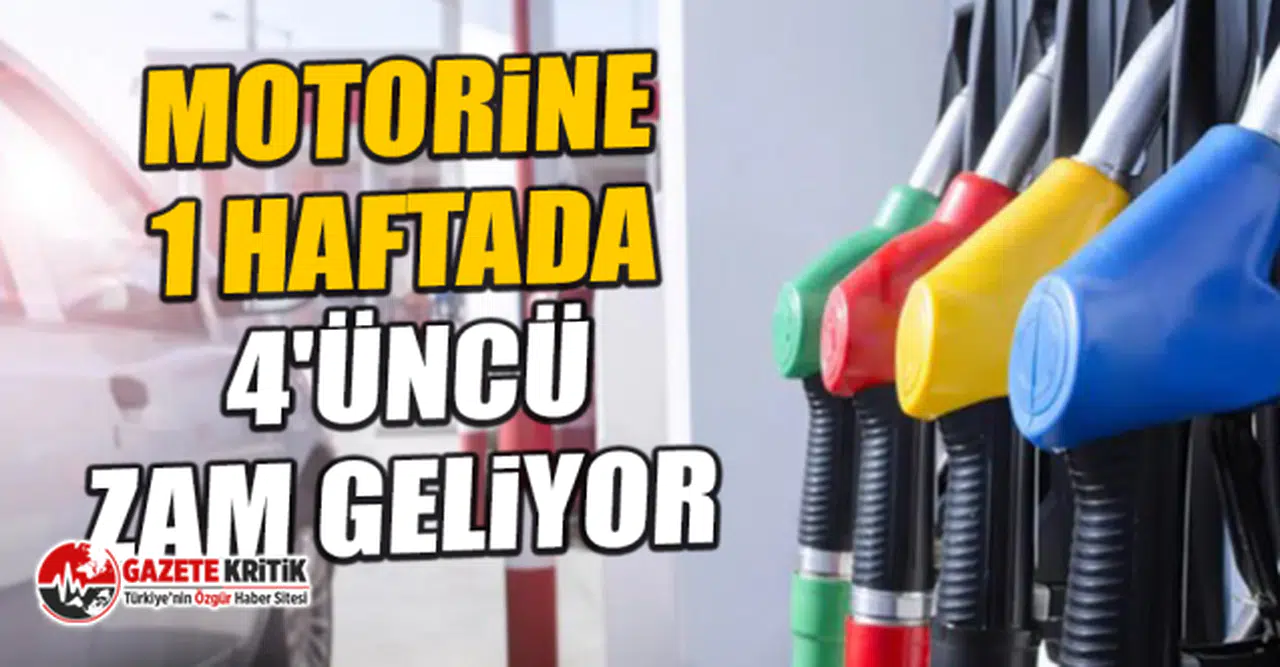 Motorine 1 haftada 4'üncü zam geliyor