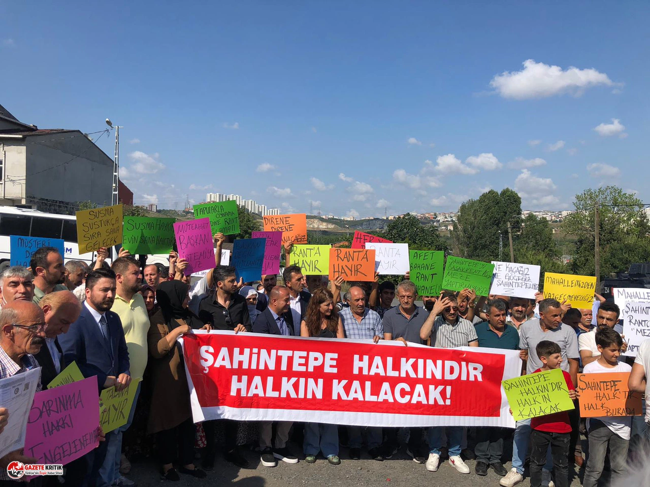 ŞAHİNTEPE HALKI ‘KANAL İSTANBUL‘ SÜRGÜNÜNE KARŞI EYLEM YAPTI