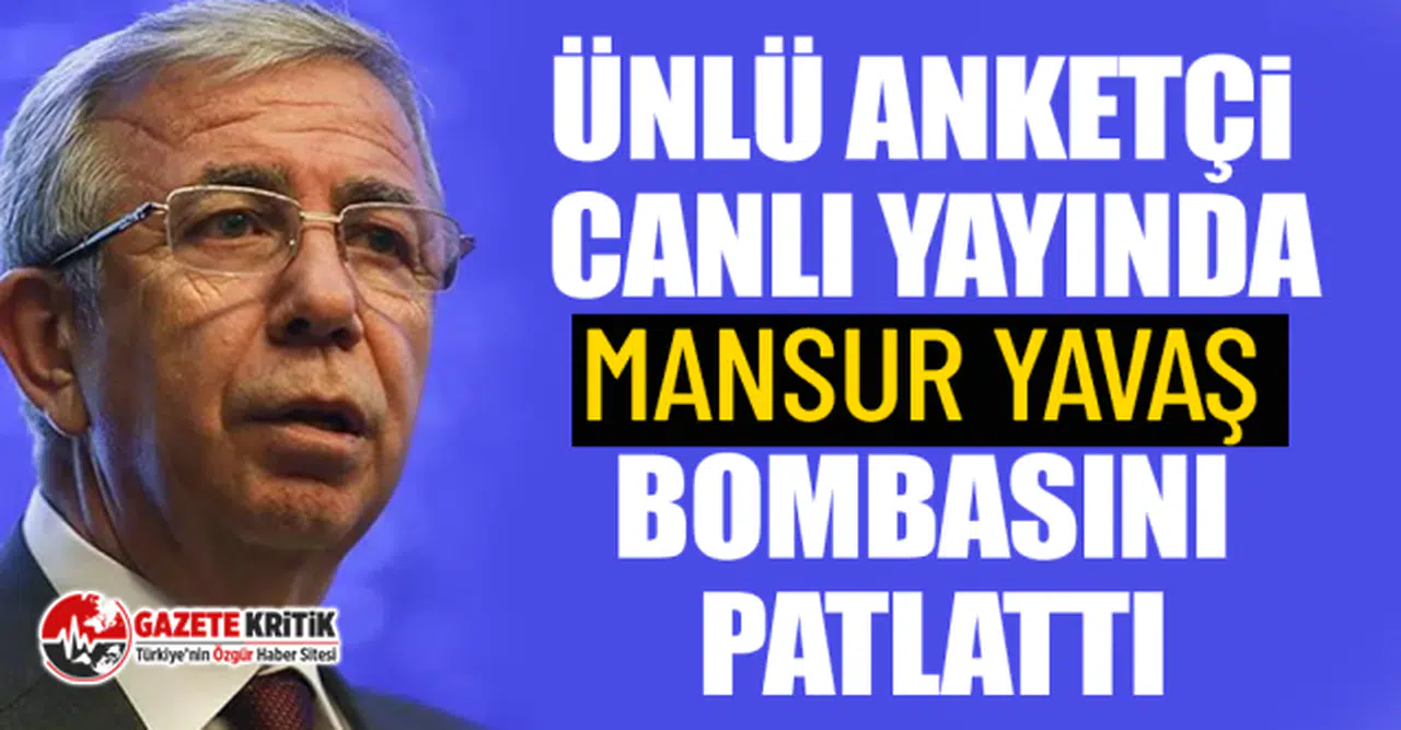 Ünlü anketçi canlı yayında Mansur Yavaş bombasını patlattı: ''İlla ben aday olacağım!''