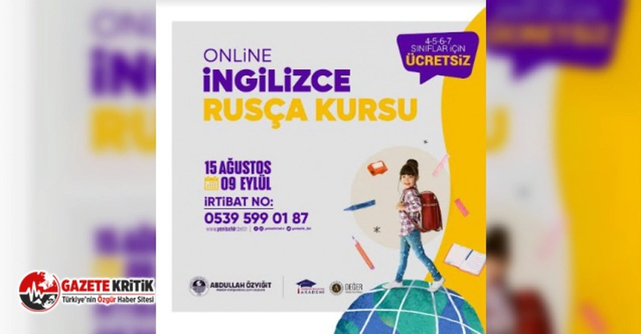 Yenişehir Belediyesinden online İngilizce ve Rusça kursu