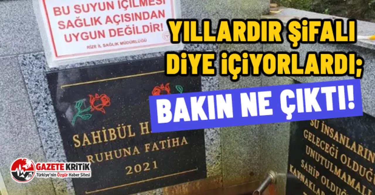 Yıllardır şifalı diye içiyorlardı; bakın ne çıktı!