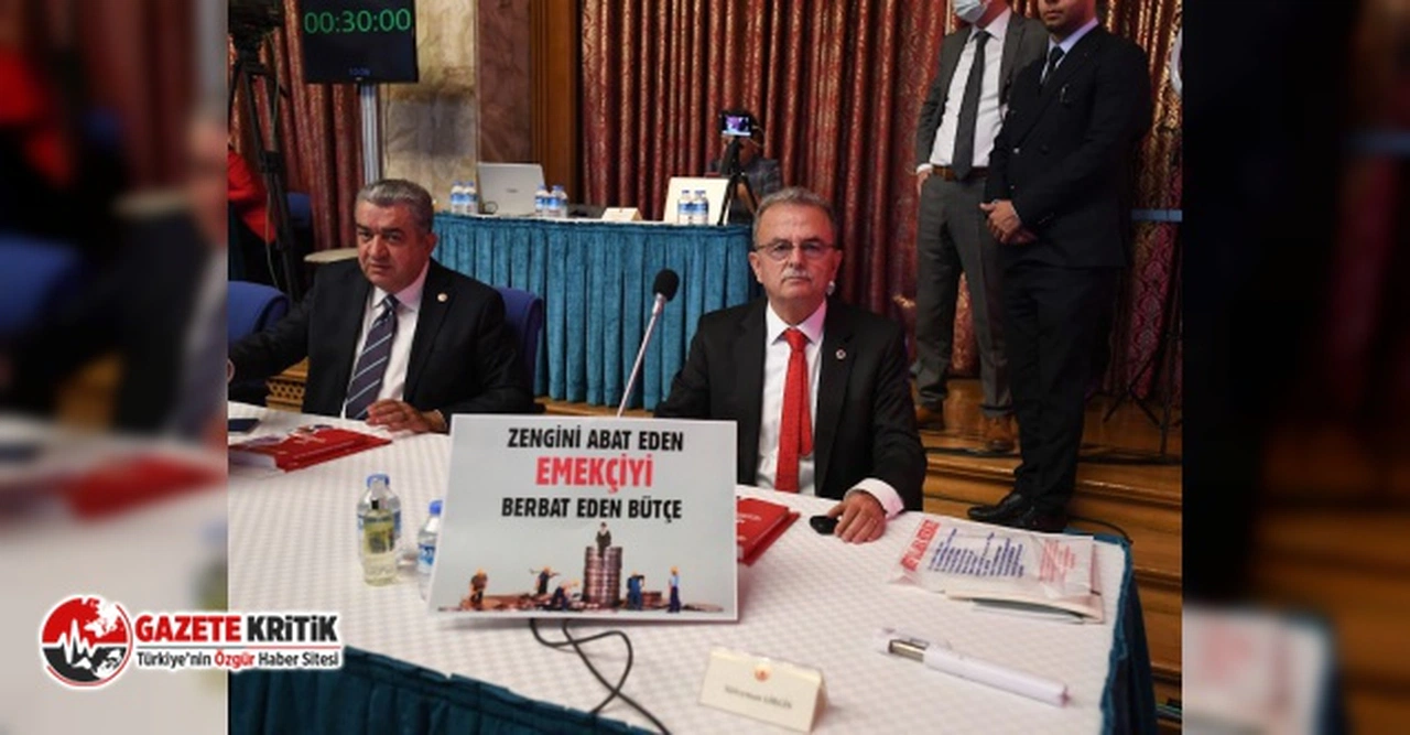 CHP'Lİ GİRGİN: 2023 BÜTÇESİ VATANDAŞIN VERGİSİNİ FAİZ VE KUR KORUMALI MEVDUAT’A HARCAYAN BÜTÇE