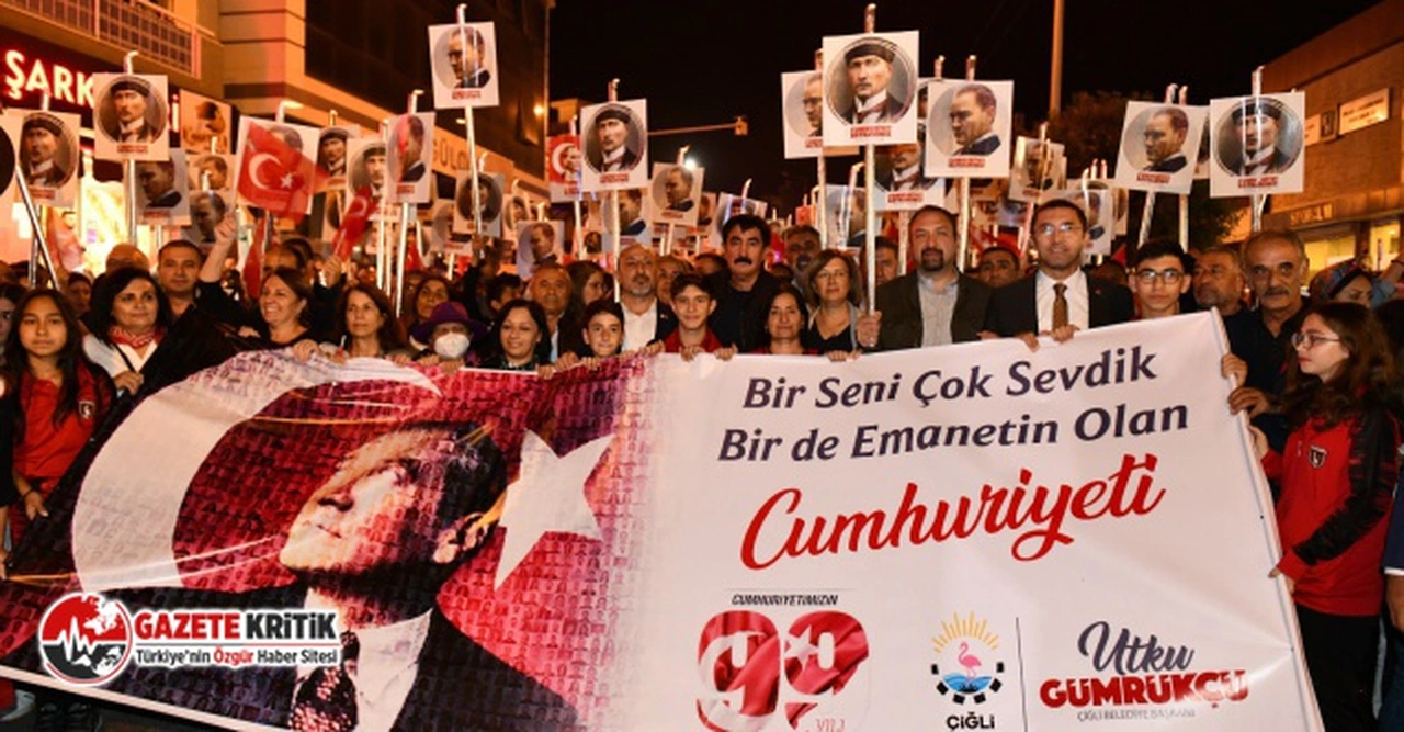 Cumhuriyetin 99. Yılı Çiğli’de Coşkuyla Kutlandı