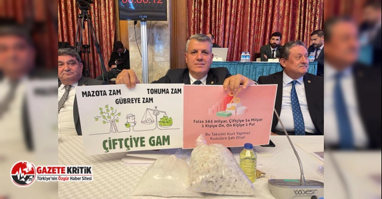 CHP'li Ayhan Barut, Bakan Kirişçi'ye tarımdaki acı gerçekleri haykırdı