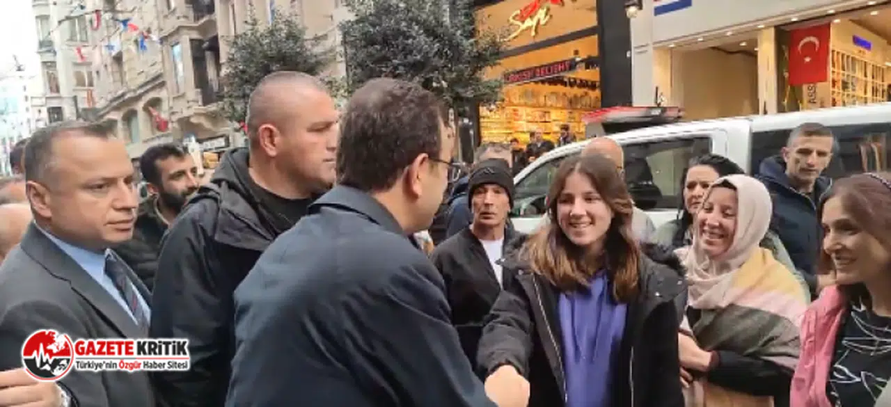 Ekrem İmamoğlu Taksim esnafını tek tek gezdi, moral verdi