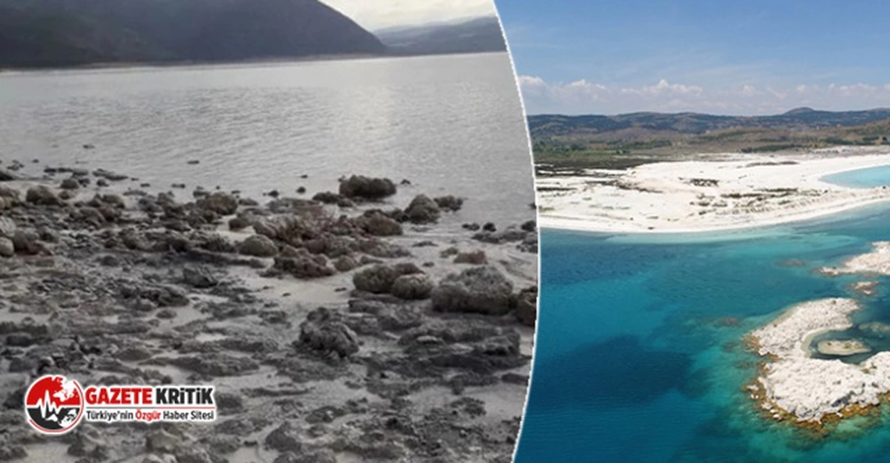 Salda Gölü'nde endişe veren görüntüler