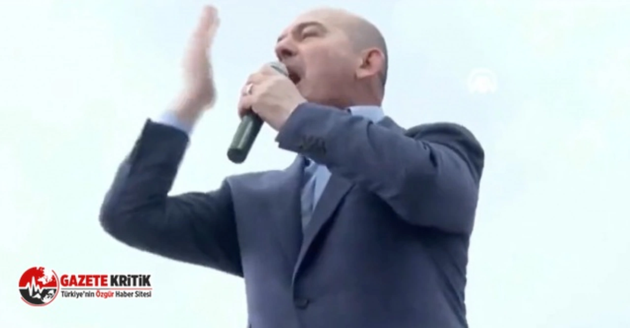 Bakan Soylu konuşması sırasında Yeşil Sol standını hedef aldı: Be kepazeler bu ülkenin İçişleri Bakanı konuşuyor!