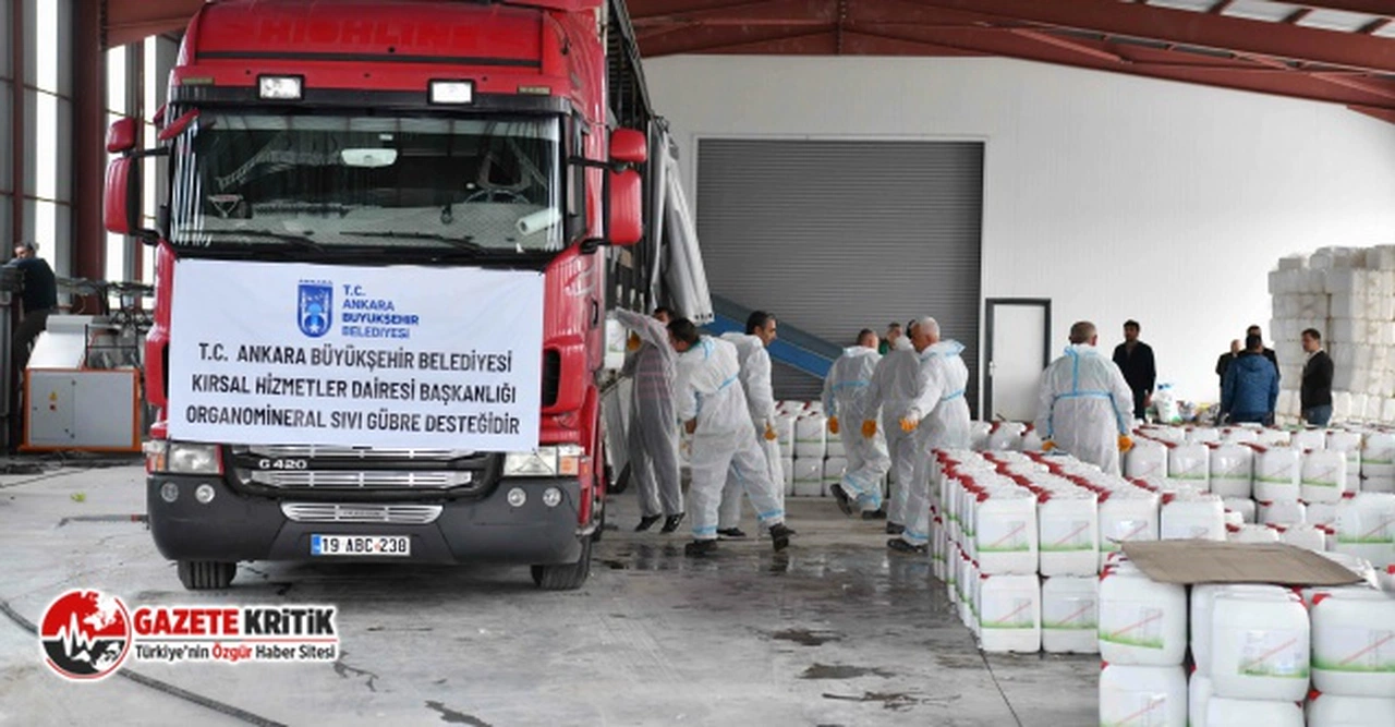 Başkan Yavaş: “Kendi imalatımız olan 200 ton sıvı gübre yola çıktı.”