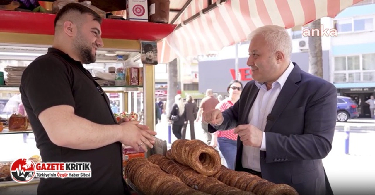 CHP'li Tuncay Özkan simitçi Rojhat Akçakale ile yurttaşın alım gücünü konuştu: “4 boyoz yiyen 2’ye düşürdü"