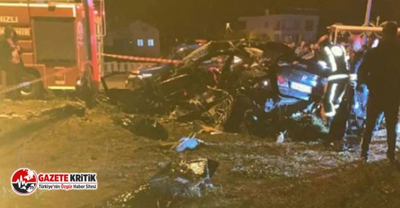 Denizli'de bayram faciası: Minibüs ile otomobil birbirine girdi!
