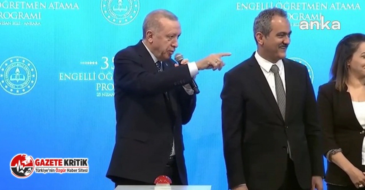 Erdoğan’dan engelli öğretmen adayına: "Ama sen pek engelliye benzemiyorsun. Engelli misin?"