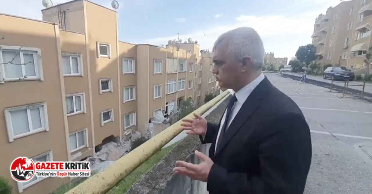 Gergerlioğlu: “Tehlike büyük! Çöken istinat duvarı dışındaki diğer binaların da çökme tehlikesi var!”