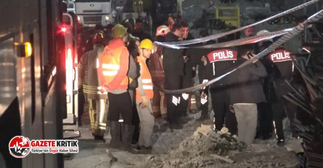 İstanbul'da inşaatta beton kalıplar çöktü: 5 işçi göçük altında kaldı!