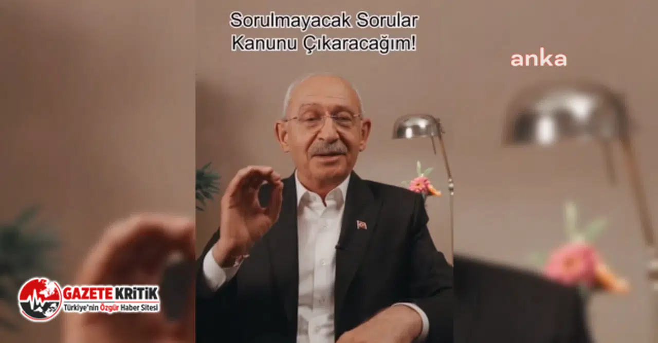 Kılıçdaroğlu, “Torpile, kayırmaya kesinlikle son vereceğim. Bay Kemal sorulmayacak sorular kanunu çıkartacağım"