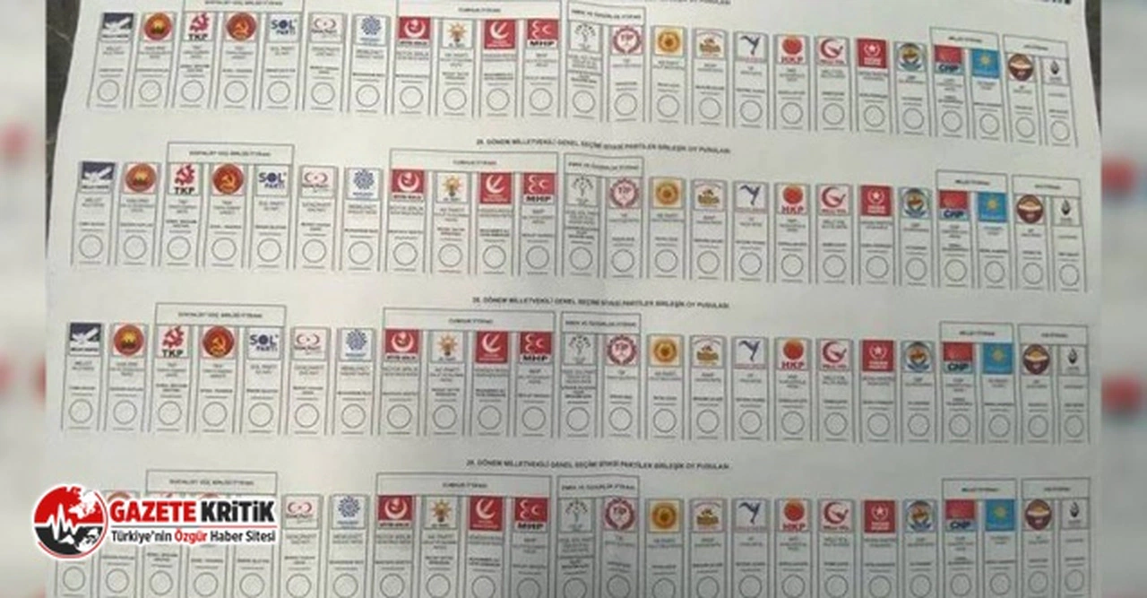 Seçimde oy pusulası tam bir metre