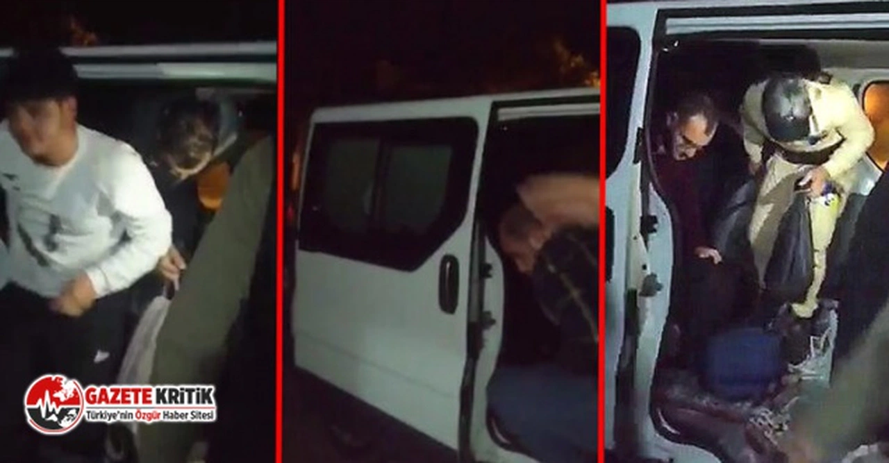 9 kişilik araçtan 26 kaçak göçmen çıktı!