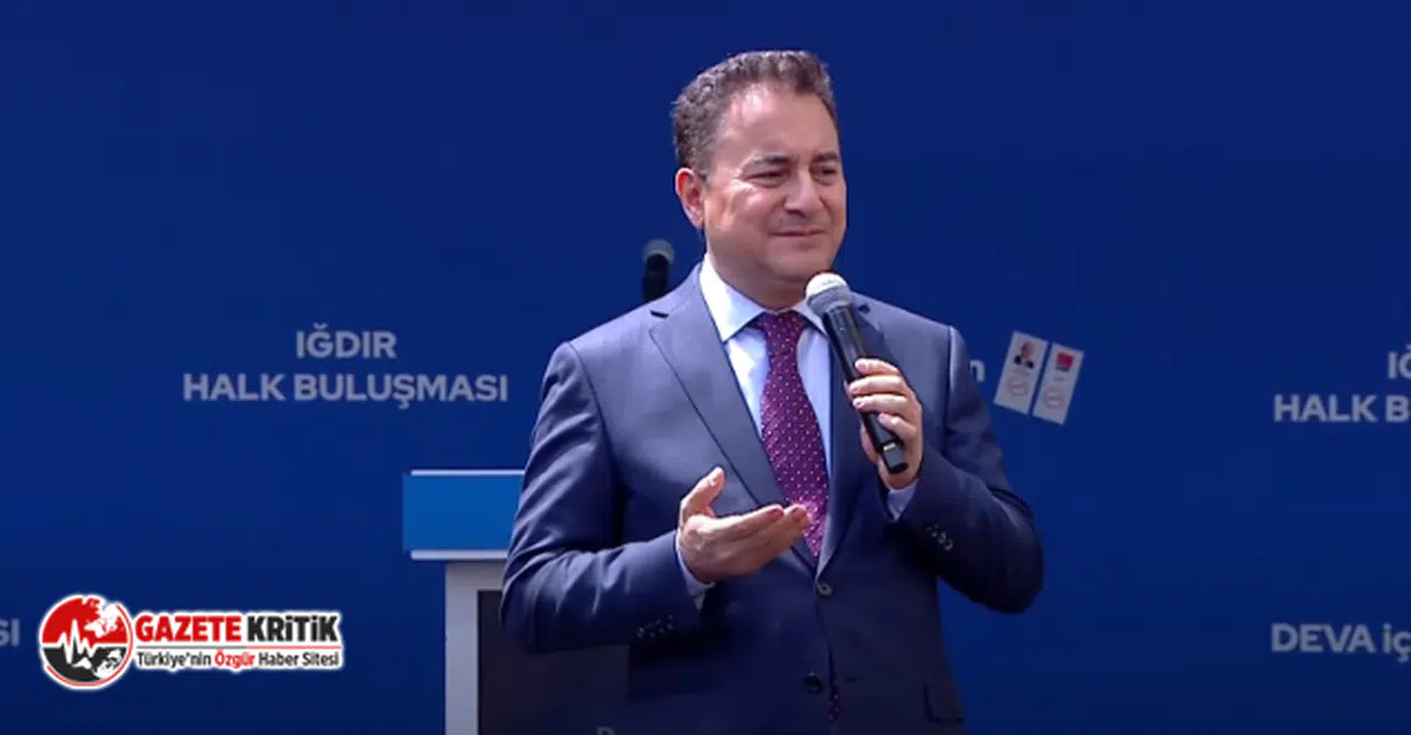 Ali Babacan Iğdır’da:‘Alın teri hakkını alsın diye çalışacağız’