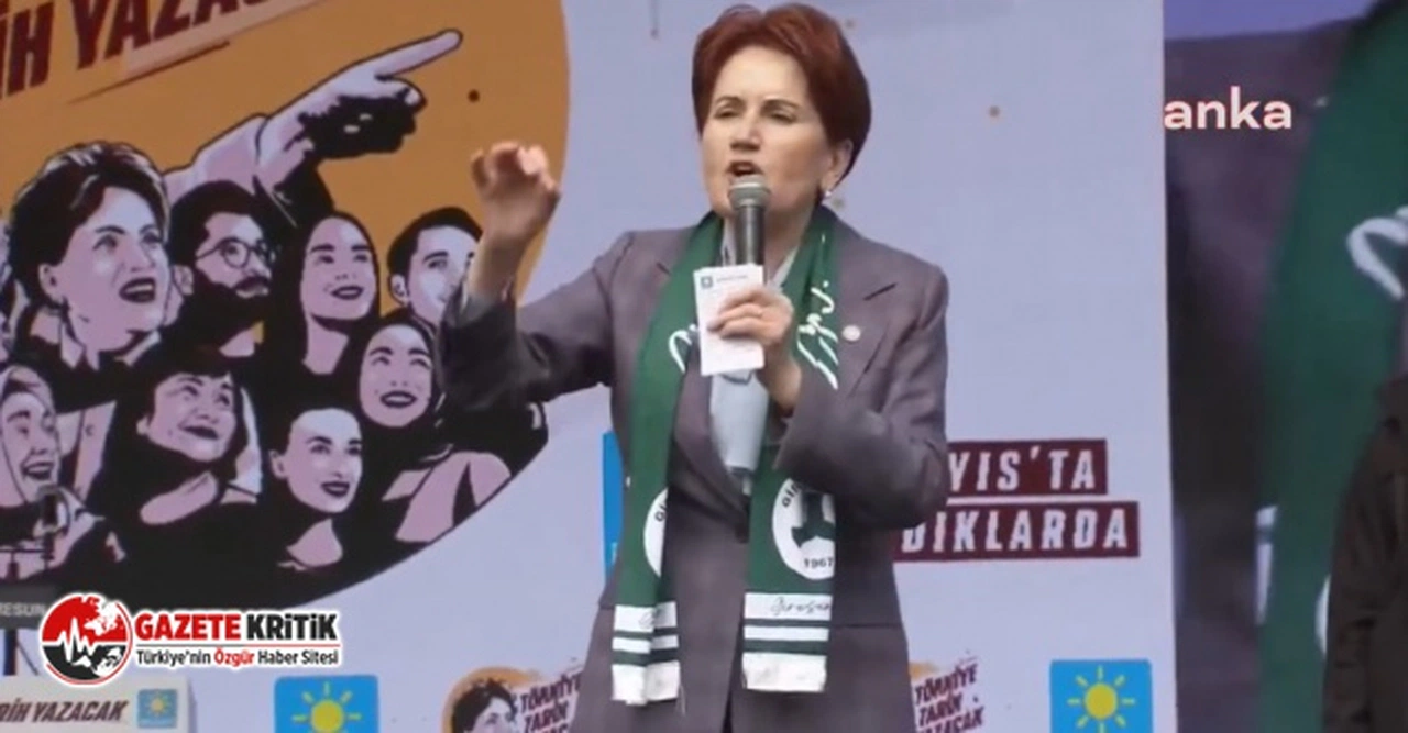 Meral Akşener'den Erdoğan'ın mitingindeki pankarta tepki: Bir Allah'ın kulu o pankartı indirmedi