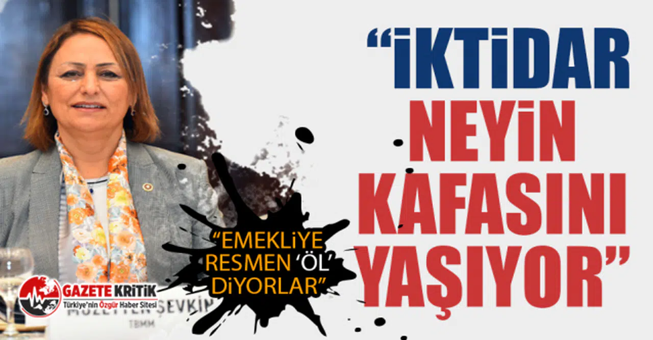 CHP'li Müzeyyen Şevkin: “İktidar, neyin kafasını yaşıyor”
