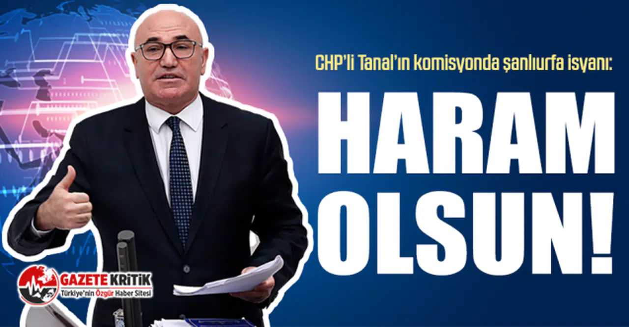 CHP’li Tanal’ın komisyonda şanlıurfa isyanı: Haram olsun!