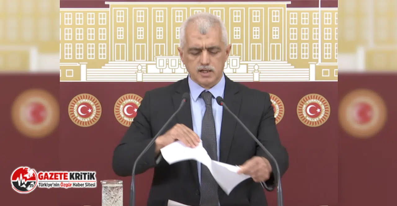 Gergerlioğlu, motorlu taşıtlar vergisi belgesini yırtarak vergileri protesto etti!